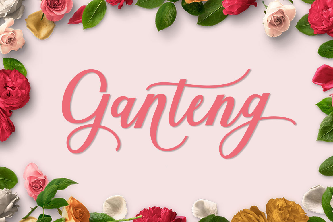 Ganteng Script: Elevating Designs with a Handwritten Touch
